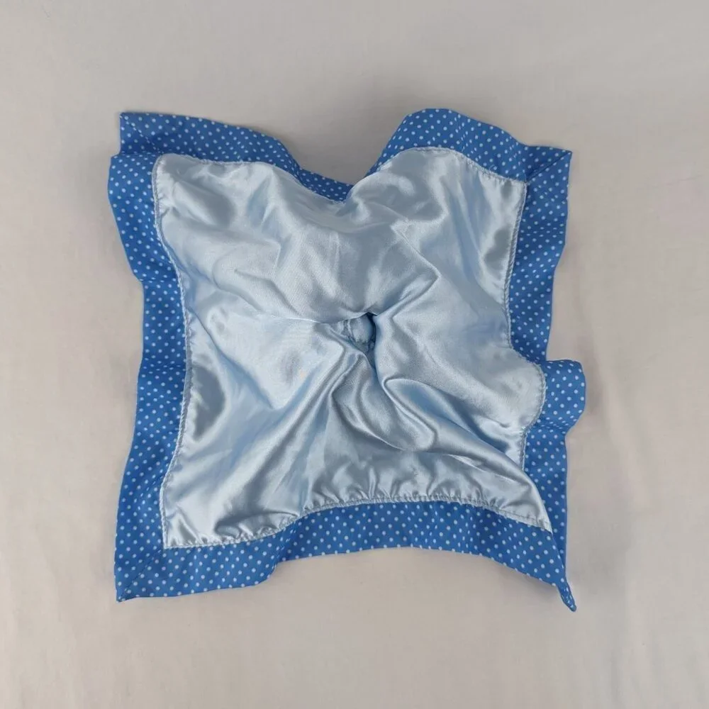 Garanimals Elephant‎ Lovey Blue Polka Dot Satin My Best Friend Security Blanket